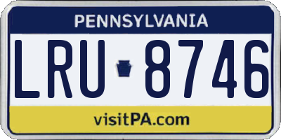 PA license plate LRU8746