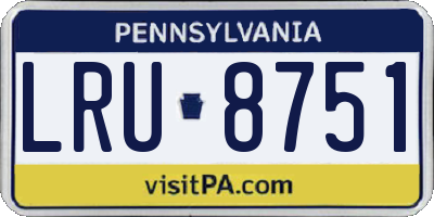 PA license plate LRU8751