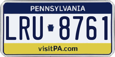 PA license plate LRU8761