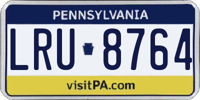 PA license plate LRU8764