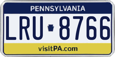 PA license plate LRU8766