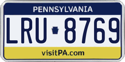 PA license plate LRU8769