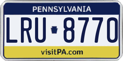 PA license plate LRU8770