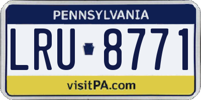 PA license plate LRU8771