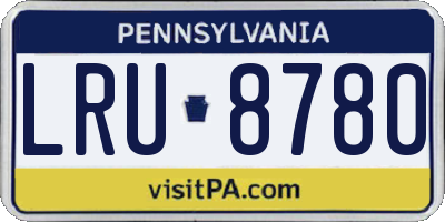 PA license plate LRU8780