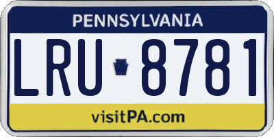 PA license plate LRU8781