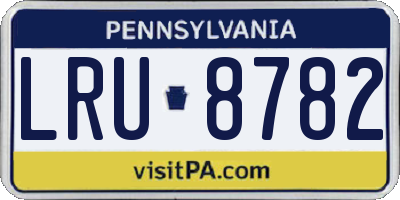 PA license plate LRU8782