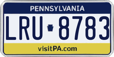 PA license plate LRU8783