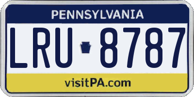 PA license plate LRU8787