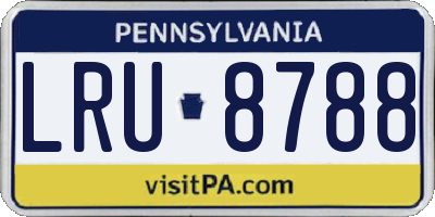 PA license plate LRU8788