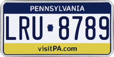 PA license plate LRU8789