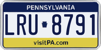 PA license plate LRU8791