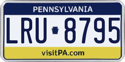 PA license plate LRU8795