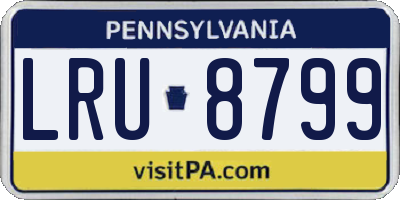 PA license plate LRU8799
