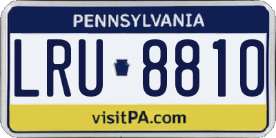 PA license plate LRU8810