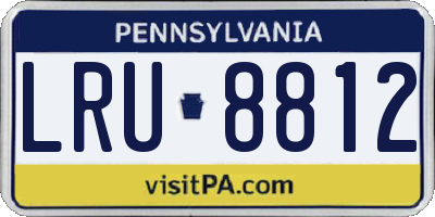 PA license plate LRU8812