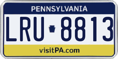 PA license plate LRU8813