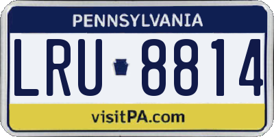 PA license plate LRU8814