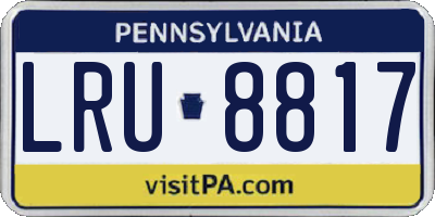 PA license plate LRU8817