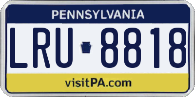 PA license plate LRU8818
