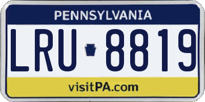 PA license plate LRU8819
