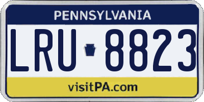 PA license plate LRU8823