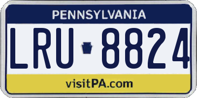 PA license plate LRU8824