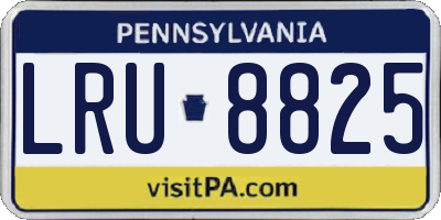 PA license plate LRU8825
