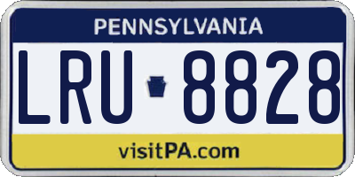 PA license plate LRU8828