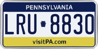 PA license plate LRU8830