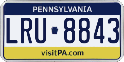 PA license plate LRU8843
