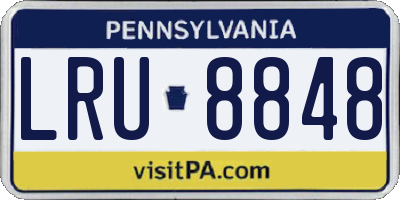 PA license plate LRU8848