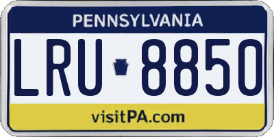 PA license plate LRU8850
