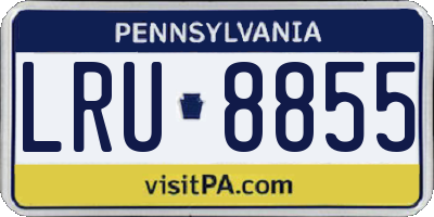 PA license plate LRU8855