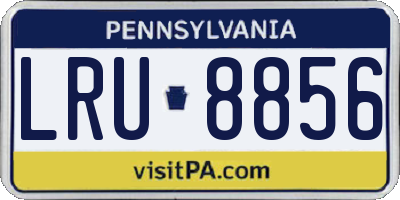 PA license plate LRU8856