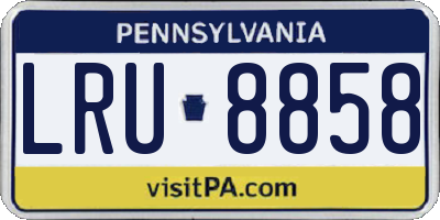 PA license plate LRU8858