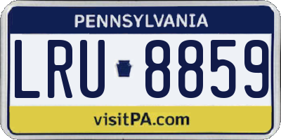 PA license plate LRU8859