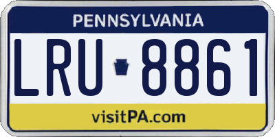 PA license plate LRU8861