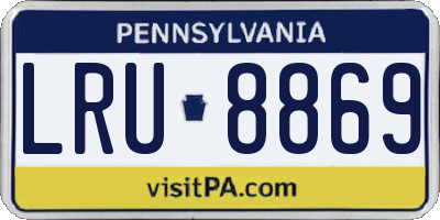 PA license plate LRU8869