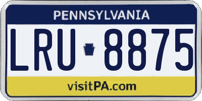 PA license plate LRU8875