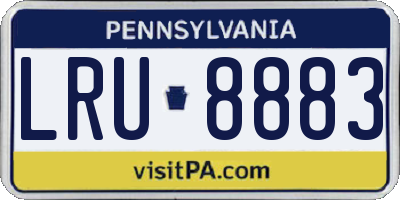 PA license plate LRU8883