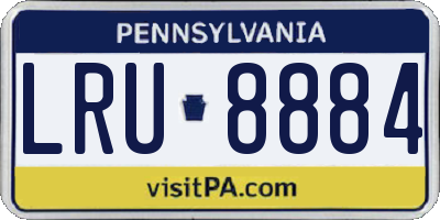 PA license plate LRU8884