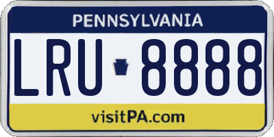 PA license plate LRU8888