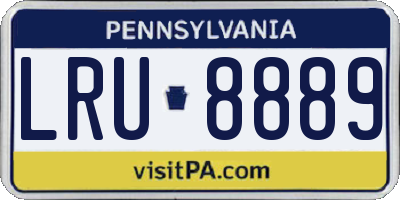 PA license plate LRU8889