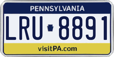 PA license plate LRU8891
