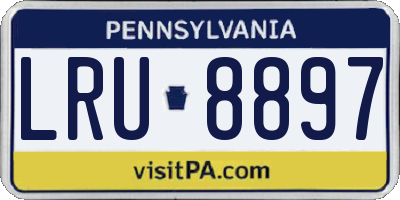 PA license plate LRU8897
