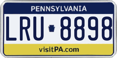 PA license plate LRU8898