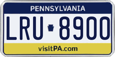 PA license plate LRU8900