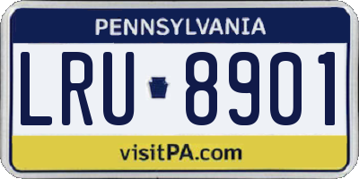 PA license plate LRU8901