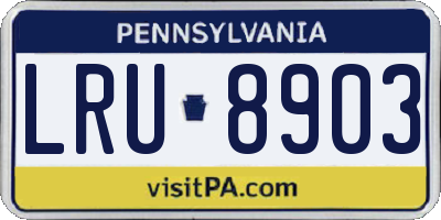 PA license plate LRU8903